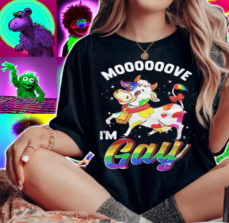 Move Im Gay Cow Funny Lgbt Lesbian Gay Pride Shirt t-shirt woman shirt