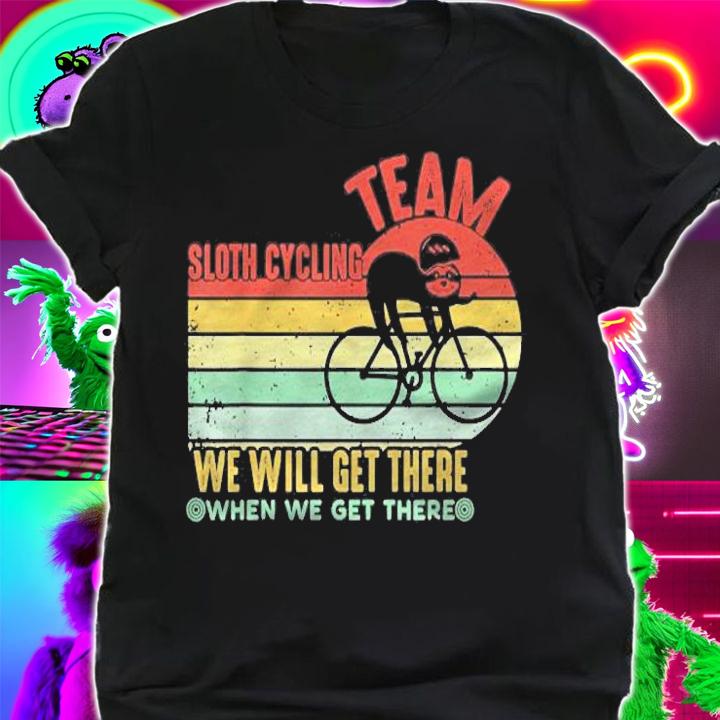 Retro Vintage Sloth Cycling Team Funny Lazy Sloth On A Bike Shirt t-shirt shirt