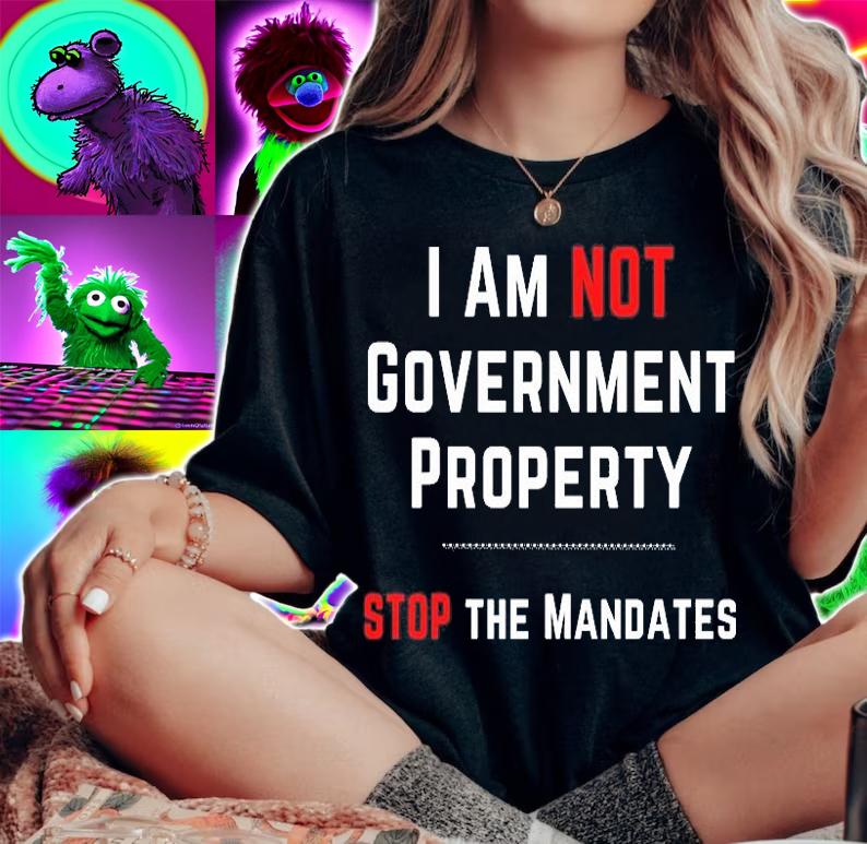 I Am Not Government Property Stop The Mandates Medical Freedom No Mandates T-Shirt t-shirt
