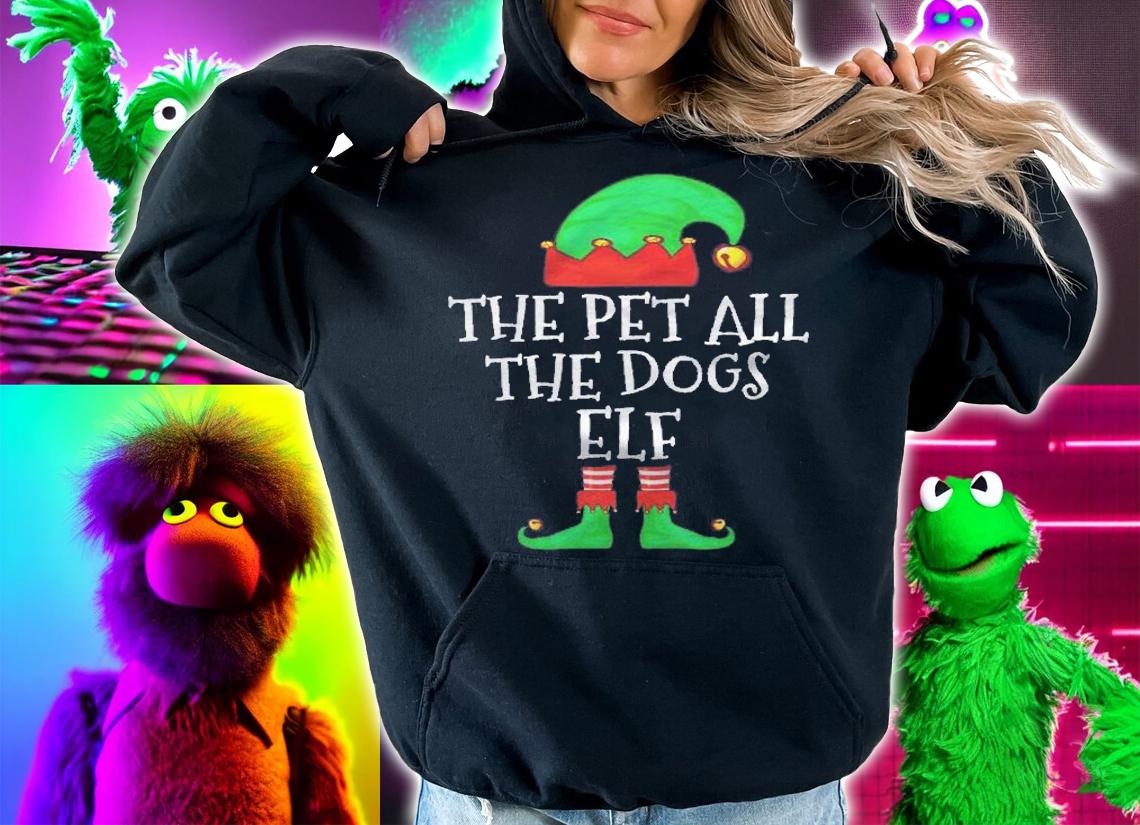 The Pet All The Dogs Elf Shirt Matching Family Elf Pajama Shirt t-shirt