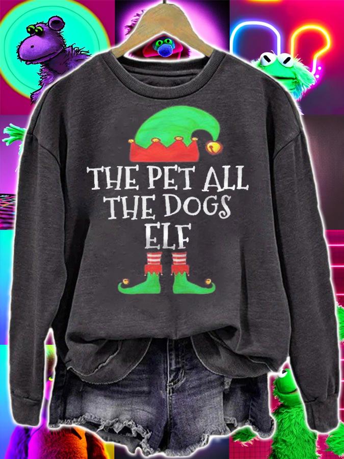 The Pet All The Dogs Elf Shirt Matching Family Elf Pajama Shirt t-shirt