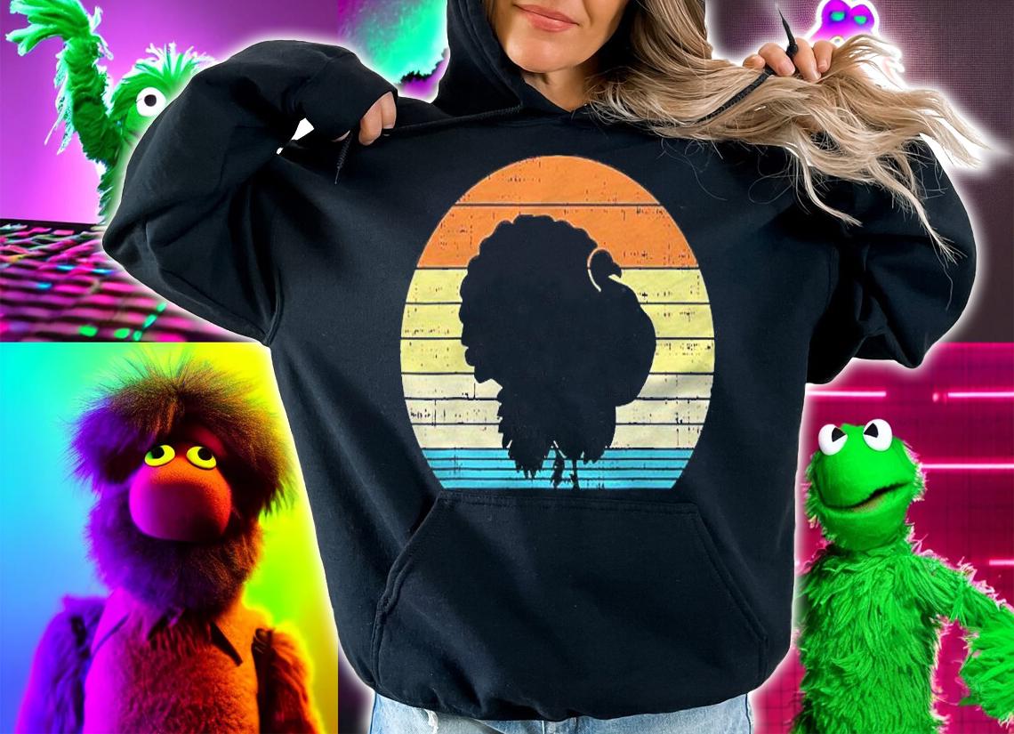 Turkey Day Sunset Retro Thanksgiving Fall Men Women Gift Shirt t-shirt hoodie