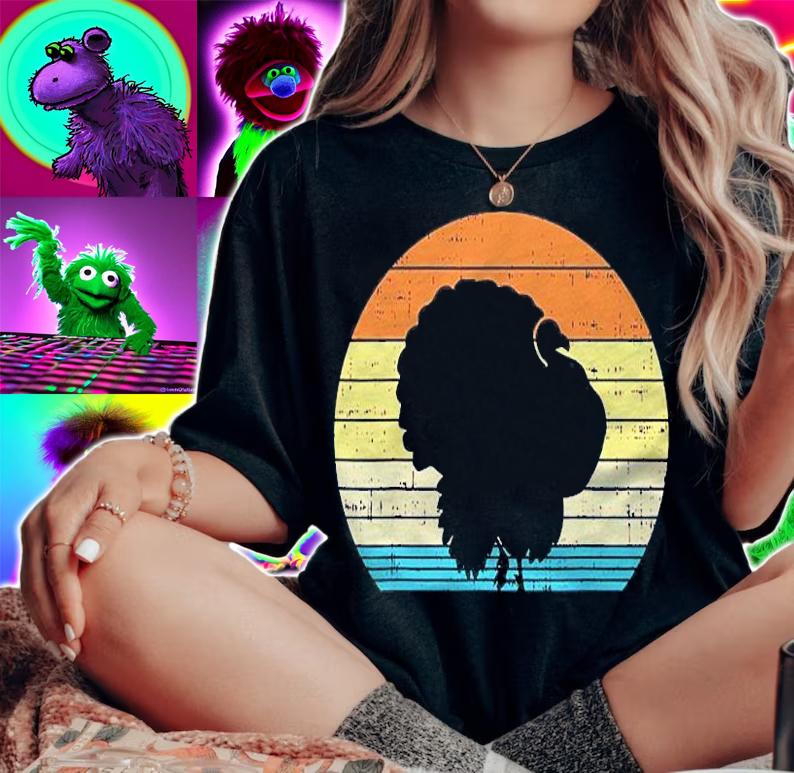 Turkey Day Sunset Retro Thanksgiving Fall Men Women Gift Shirt t-shirt woman shirt