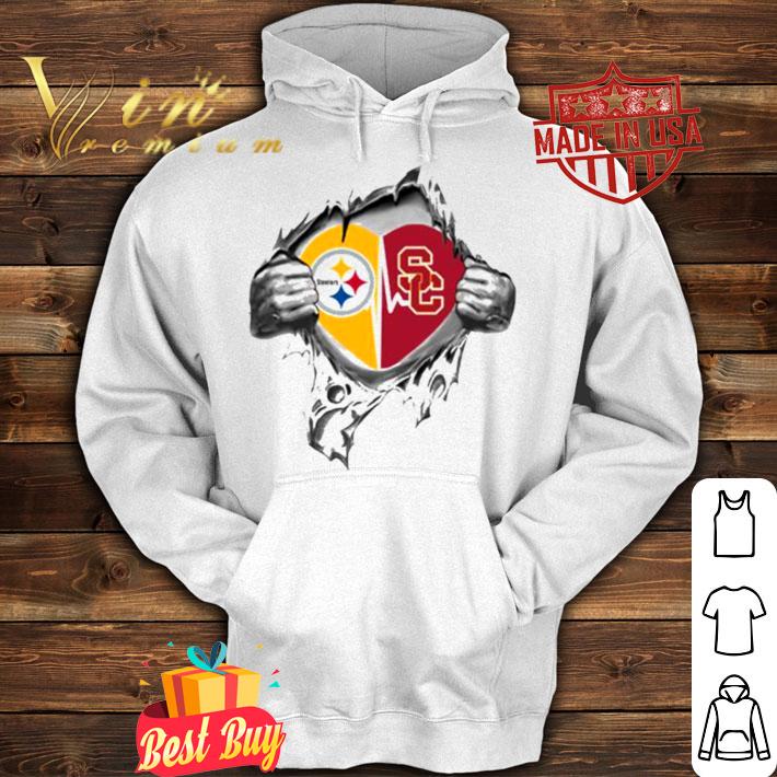 Blood Inside Me Pittsburgh Steelers And USC Trojans t-shirt