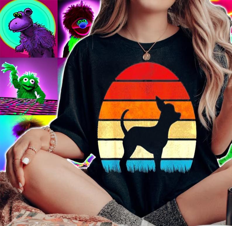 Chihuahua Dog Tee Retro Vintage Chihuahua Gift T-Shirt t-shirt woman shirt