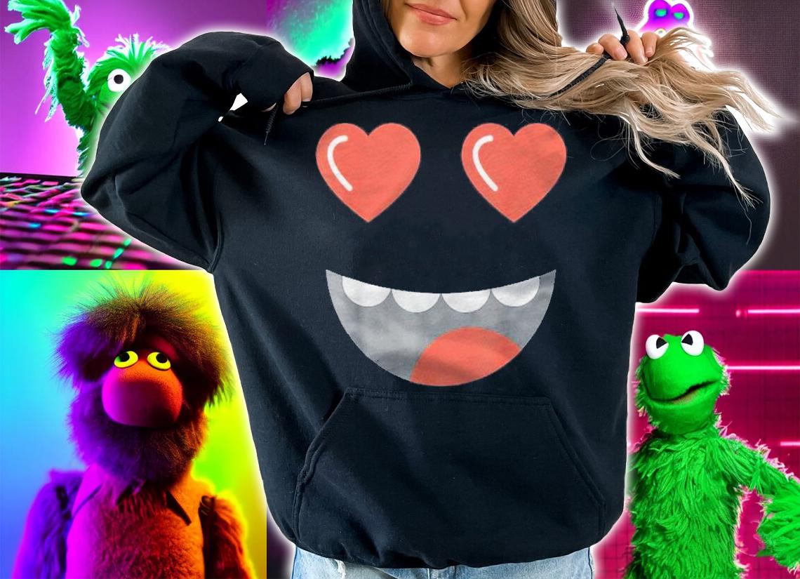 Halloween Emoticon Heart Eyes Face Group Costume Shirt t-shirt hoodie