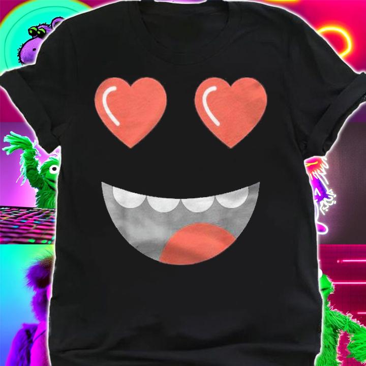 Halloween Emoticon Heart Eyes Face Group Costume Shirt t-shirt shirt