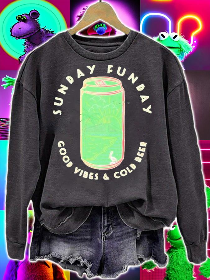 Sunday Funday Good Vibes And Cold Beer Shirt t-shirt sweatshirt