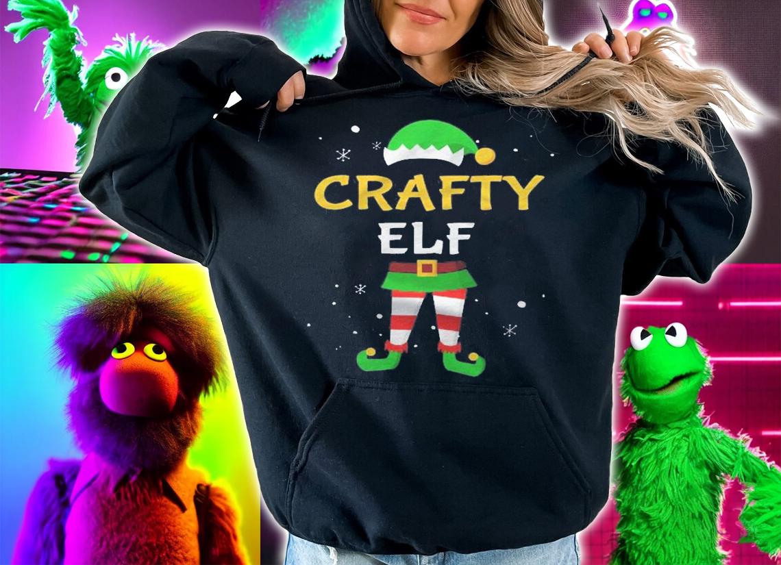 Crafty Elf Shirt Crafts Elf Matching Family Group Christmas Shirt hoodie