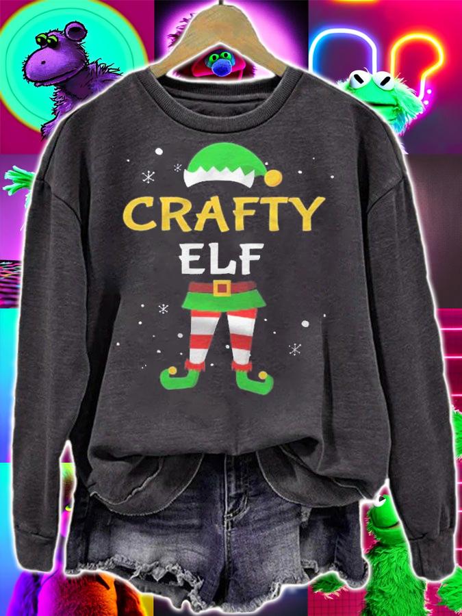 Crafty Elf Shirt Crafts Elf Matching Family Group Christmas Shirt sweatshirt