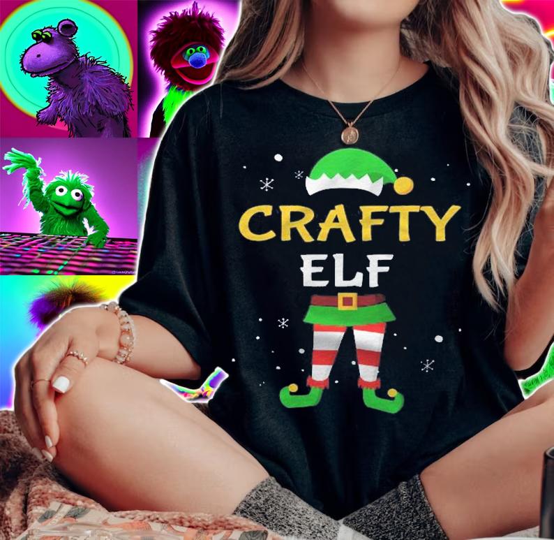 Crafty Elf Shirt Crafts Elf Matching Family Group Christmas Shirt woman shirt
