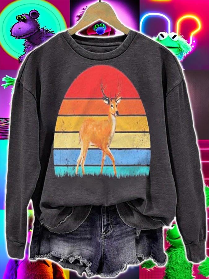 Deer Shirt, Retro Vintage Deer Animal Shirt