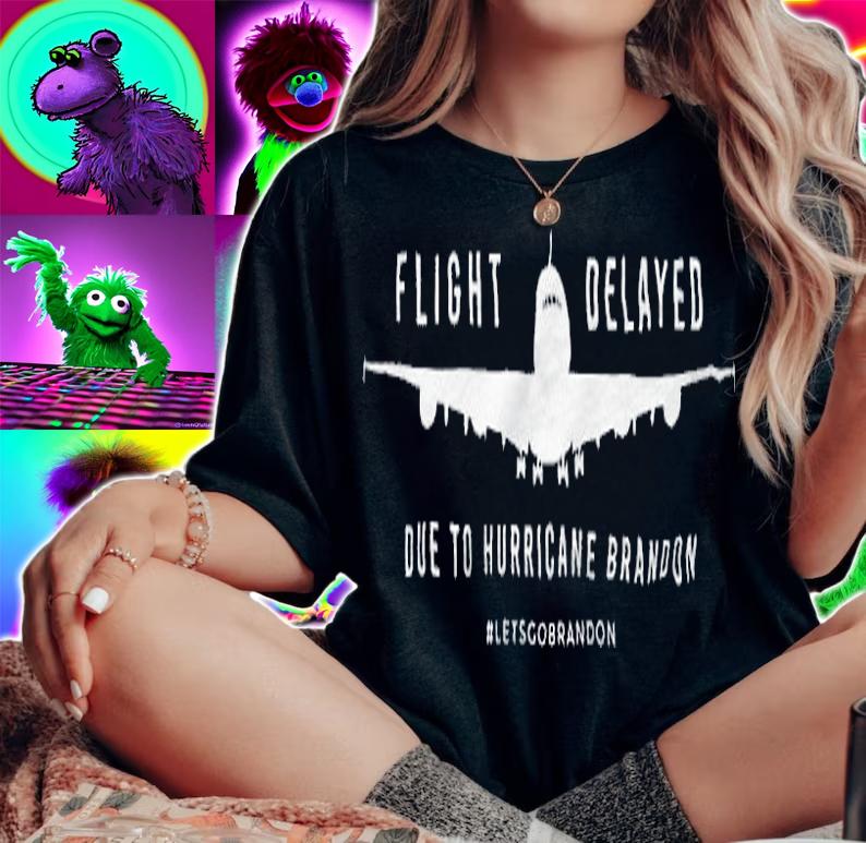 Flight Delayed due to hurricane brandon shirt woman shirt