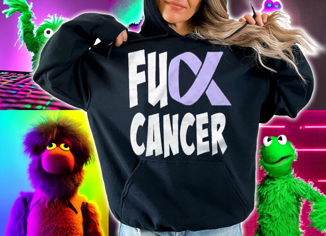 Fuck Cancer Lavender Awareness Ribbon Cancer Survivor Pullover Shirt hoodie