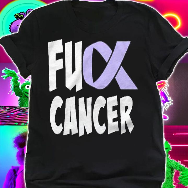 Fuck Cancer Lavender Awareness Ribbon Cancer Survivor Pullover Shirt shirt