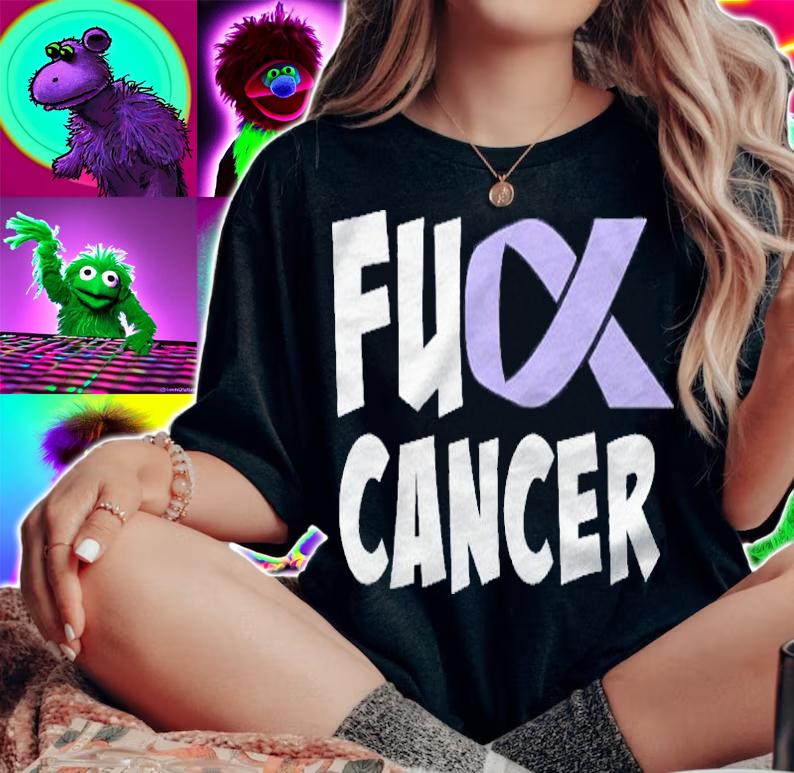Fuck Cancer Lavender Awareness Ribbon Cancer Survivor Pullover Shirt woman shirt