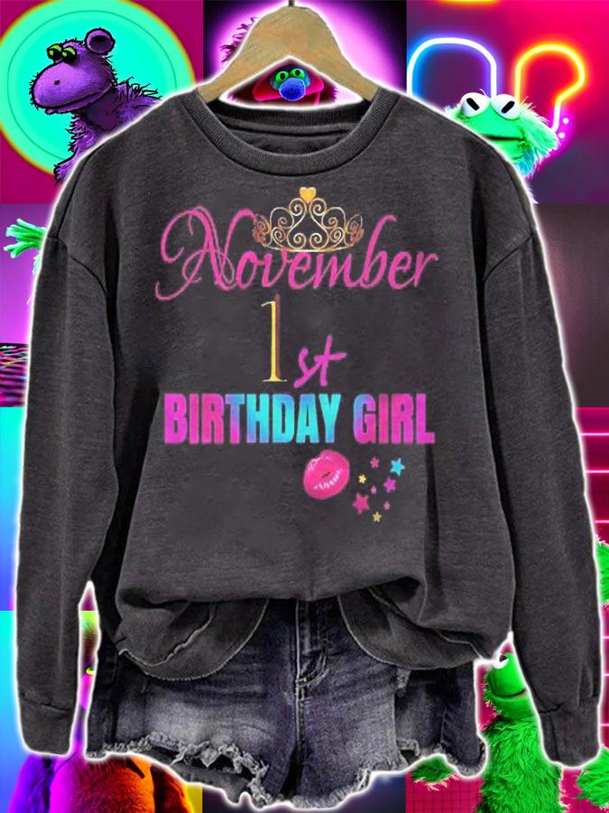 Girly Cute November 1St Birthday Girl Women Part Shirt sweatshirt