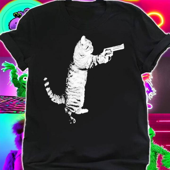 Gun Kitty Funny Cat T-Shirt