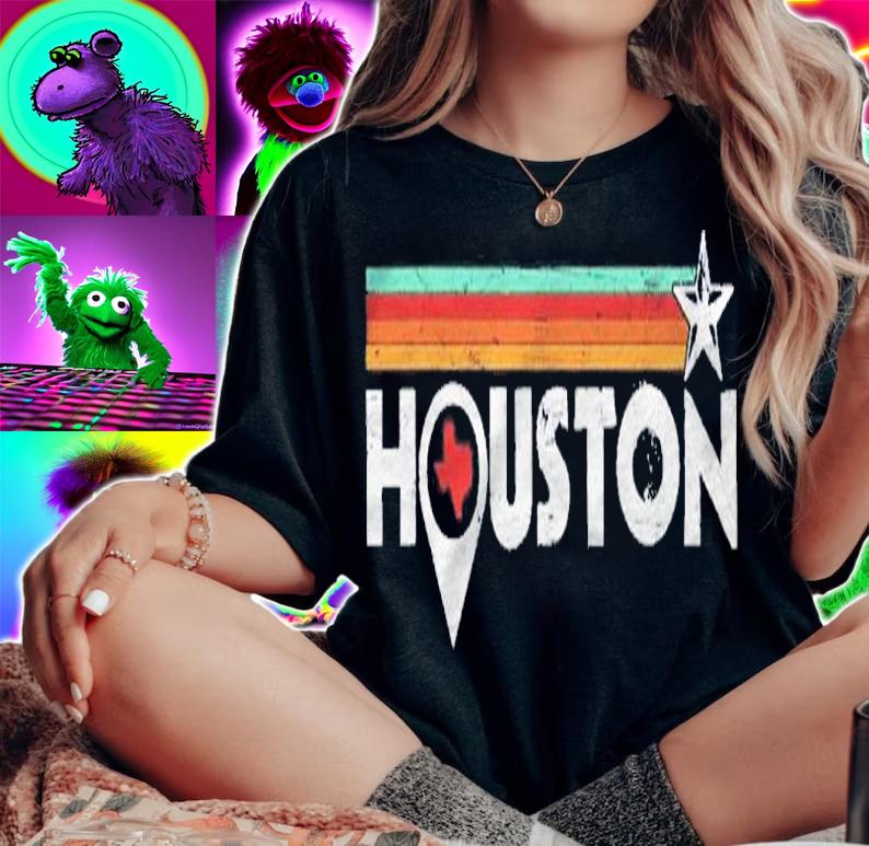Houston Texas Strong Vintage Stripes Cool Gift Shirt woman shirt