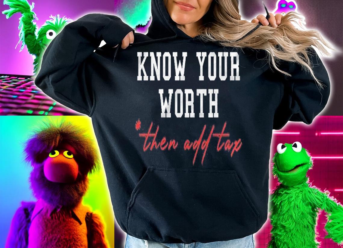 Know Your Worth Then Add Tax Humor Business Gift Accountant Shirt