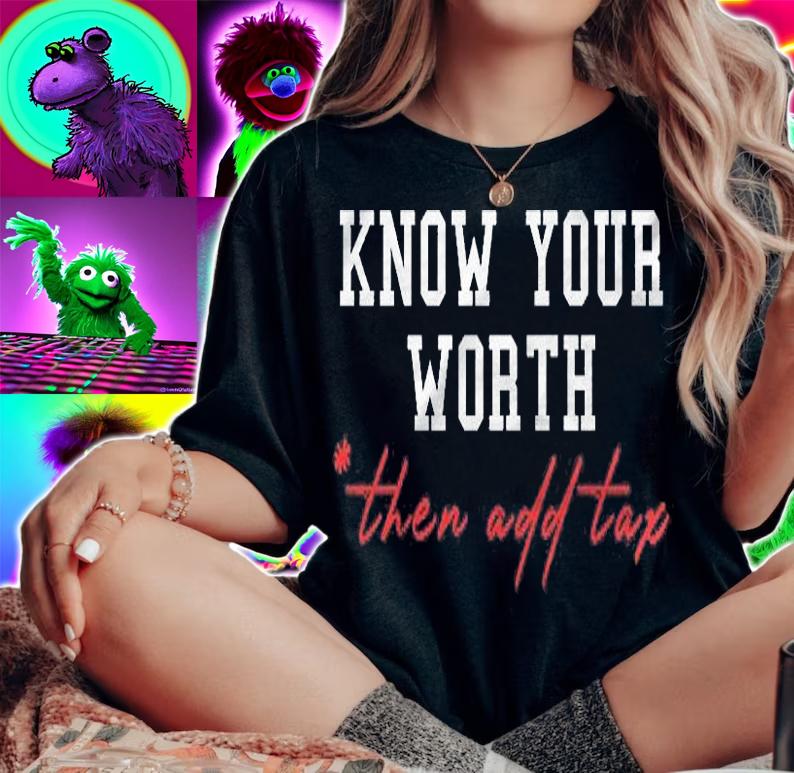 Know Your Worth Then Add Tax Humor Business Gift Accountant Shirt