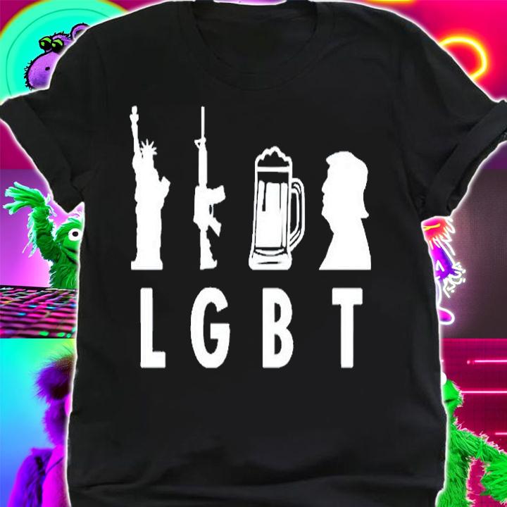 Lgbt Liberty Guns Beer And Trump T-Shirt shirt
