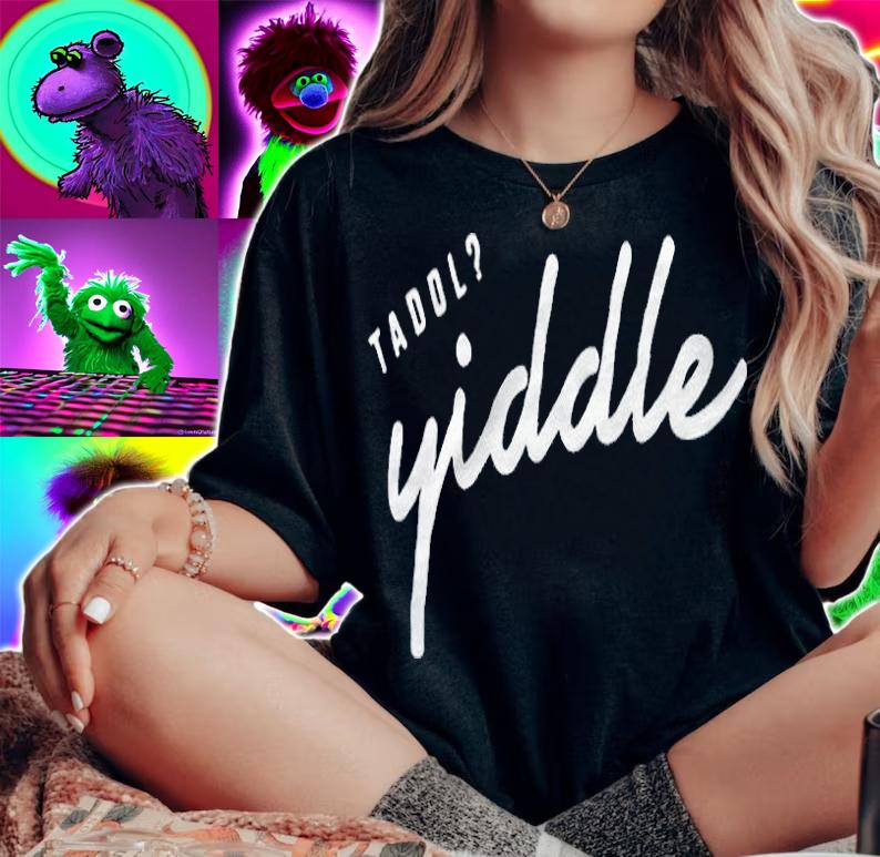 Taddl yiddle logo T-shirt woman shirt
