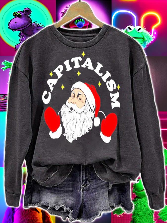 Capitalism Santa Christmas Shirt