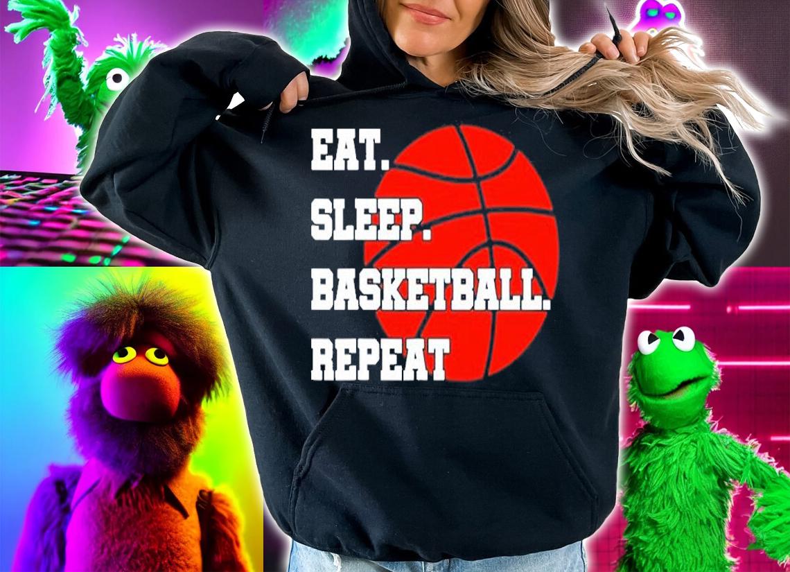 Eat Sleep Basketball Repeat For Basketball Fans T-Shirt hoodie