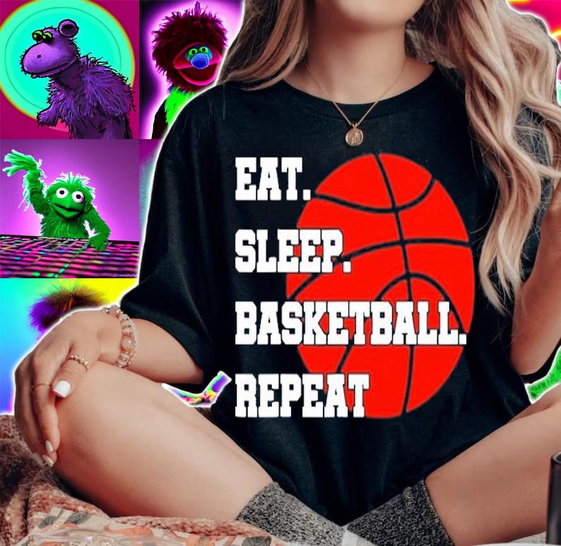 Eat Sleep Basketball Repeat For Basketball Fans T-Shirt woman shirt