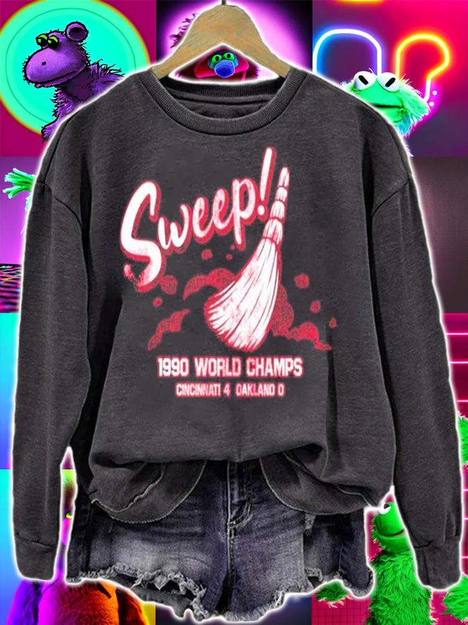Sweep 1990 World Champs Cincinnati 4 Oakland 0 Shirt sweatshirt