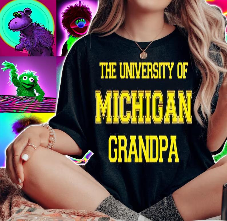 University of Michigan Grandpa T-Shirt woman shirt