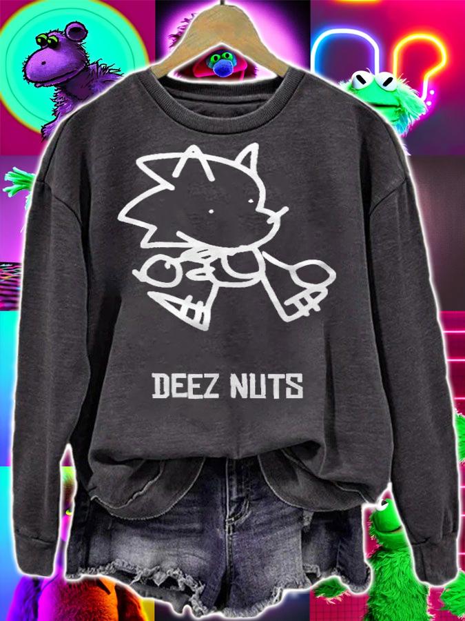 Deez nuts Sonic funny T-shirt sweatshirt