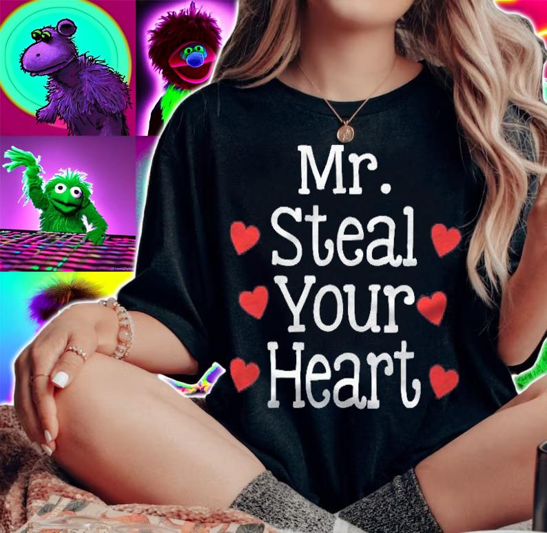 Mr. Steal Your Heart Happy Valentines Day t-shirt woman shirt