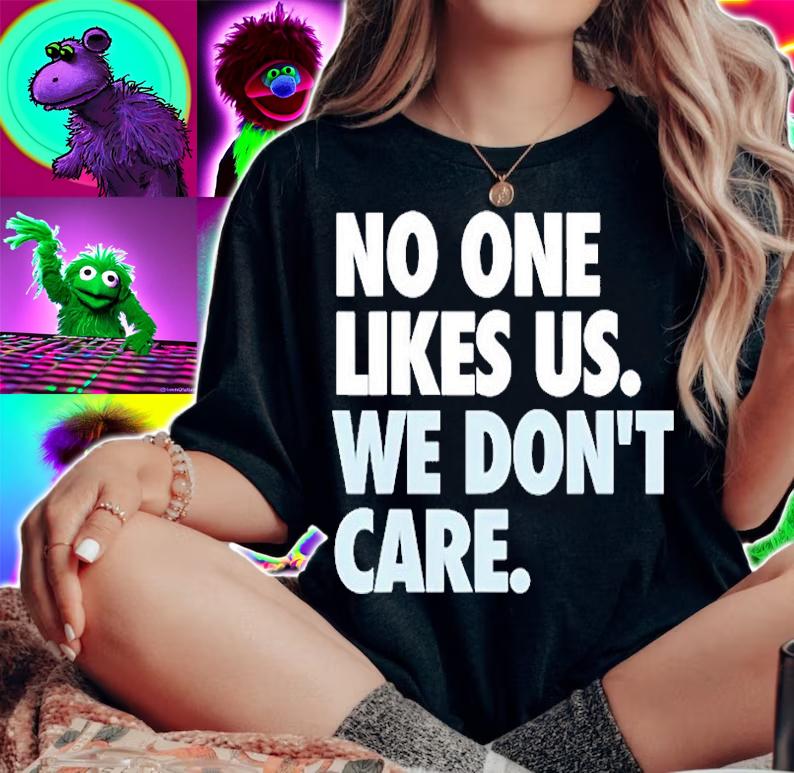 No One Likes Us We Dont Care T-Shirt woman shirt