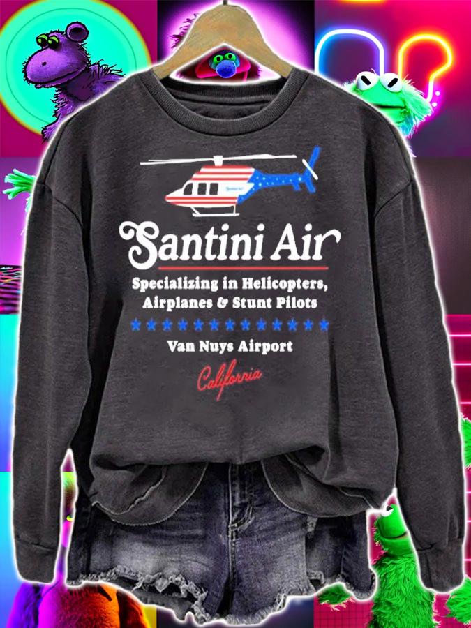 Santini Air Specializing In Helicopters Airplanes And Stunt Pilots Van Nuys Airport Shirt