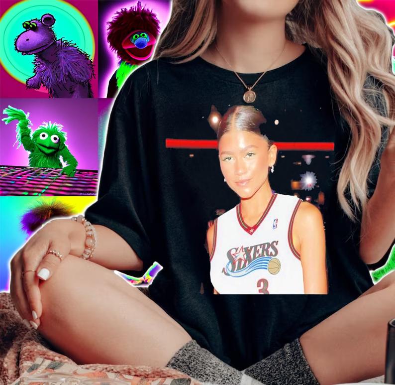 Sixers Zendaya Basketball Shirt woman shirt