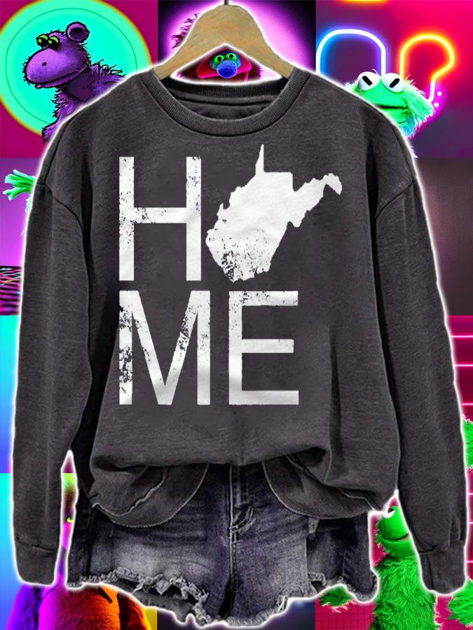 Vintage West Virginia Home Wv State Map In Place Of Shirt sweatshirt