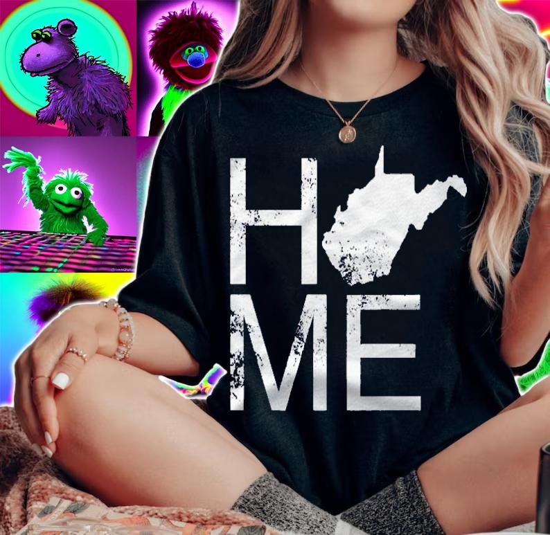 Vintage West Virginia Home Wv State Map In Place Of Shirt woman shirt