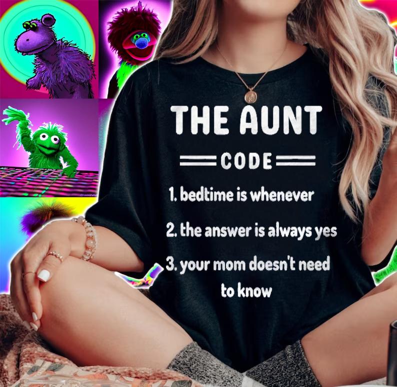 Women The Aunt Code Funny & Cute Aunt Life Design Shirt woman shirt