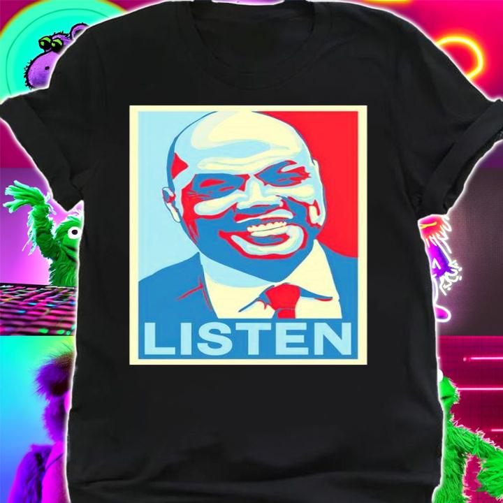 Charles Barkley Listen Obama Hope Large Shirt shirt