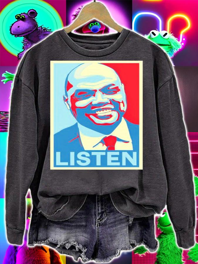 Charles Barkley Listen Obama Hope Large Shirt sweatshirt