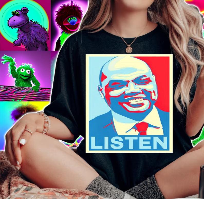 Charles Barkley Listen Obama Hope Large Shirt woman shirt