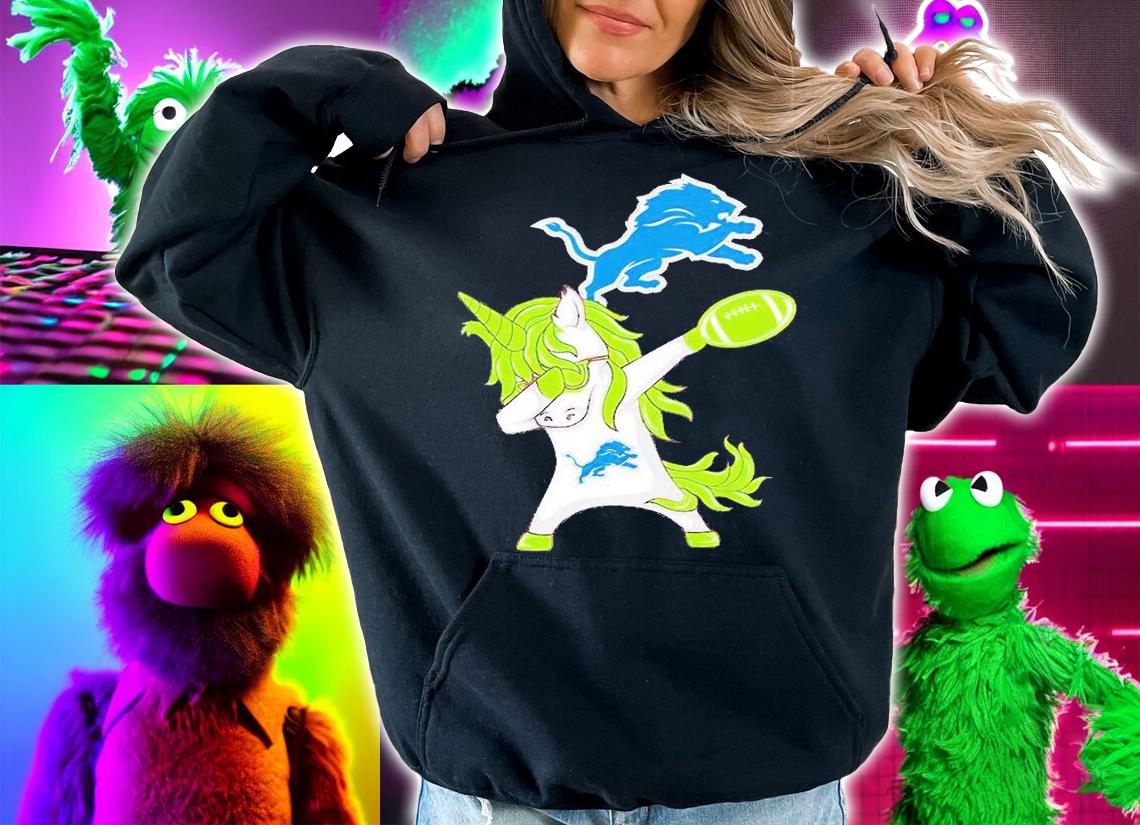 Detroit Lions Unicorn Dabbing St Patrick's Day T-Shirt hoodie