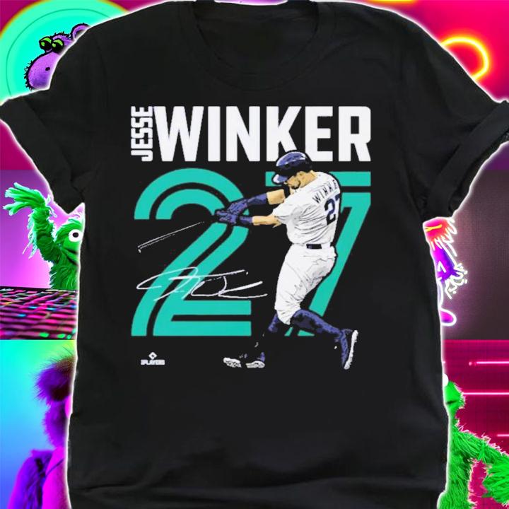 Jesse Winker Seattle Inline Baseball Signatures Shirt