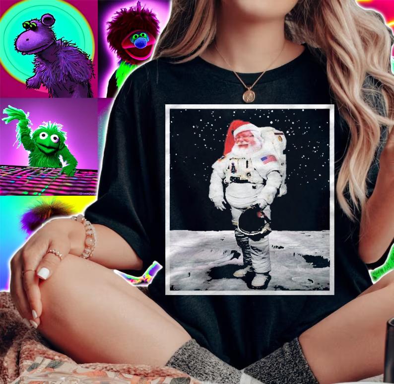 Santa Claus Is An Astronaut  Sarcastic Christmas Shirt woman shirt
