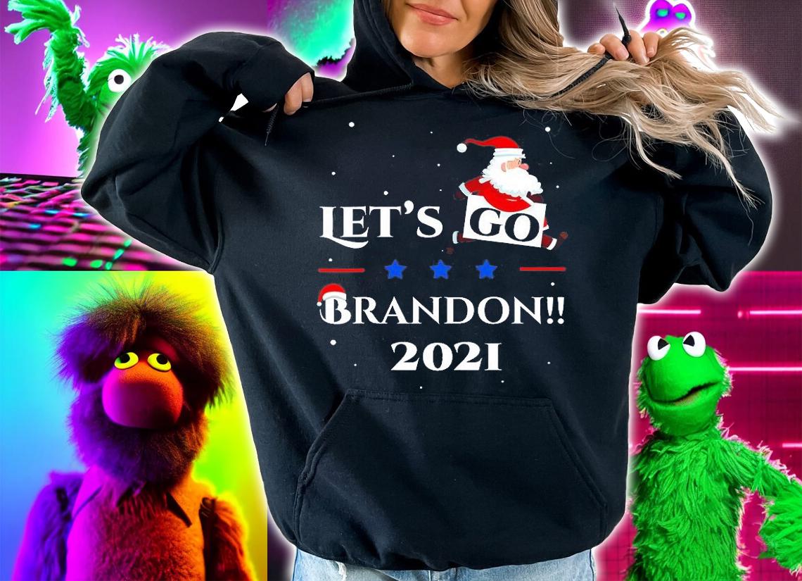 Santa Run Let's Go Branson Brandon Conservative Anti Liberal T-Shirt hoodie
