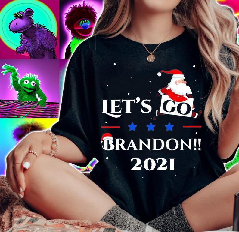 Santa Run Let's Go Branson Brandon Conservative Anti Liberal T-Shirt woman shirt