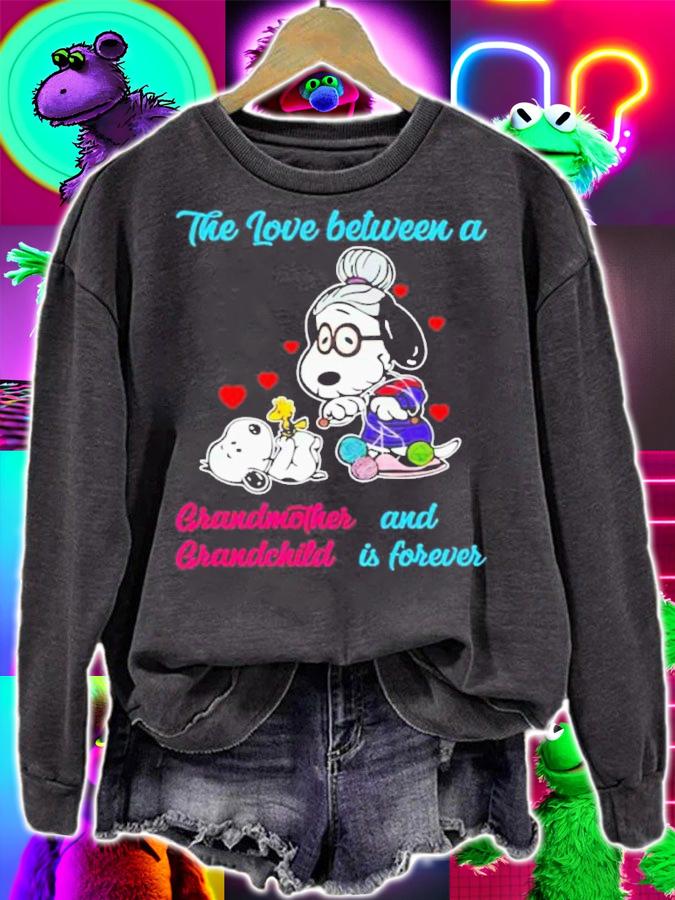 Snoopy The Love Between A Grandmother And Grandchild Is Forever Shirt