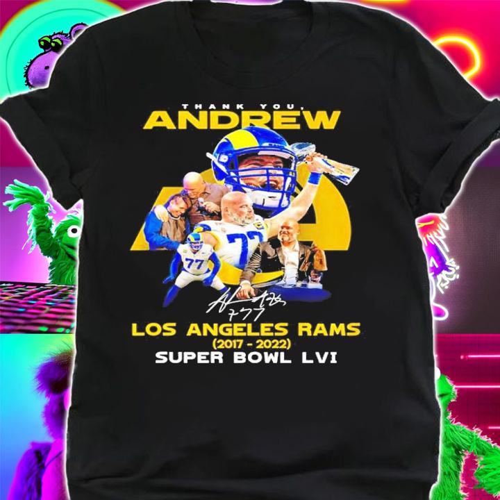 Thank you Andrew Whitworth Los Angeles Rams Super Bowl LVI Signature t-shirt shirt